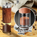 AGCAN Portable Manual Coffee Grinder with Ceramic Burr and 304 Stainless Steel Hand Crank - Adjustable for Fine to Coarse Grind - Ideal for Outdoor, Travel, and Espresso Use