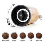 AGCAN Portable Manual Coffee Grinder with Ceramic Burr and 304 Stainless Steel Hand Crank - Adjustable for Fine to Coarse Grind - Ideal for Outdoor, Travel, and Espresso Use