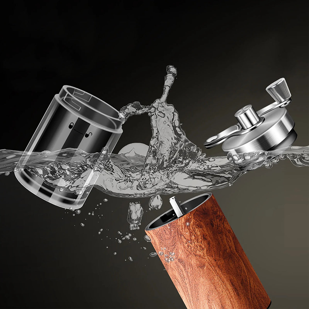 AGCAN Portable Manual Coffee Grinder with Ceramic Burr and 304 Stainless Steel Hand Crank - Adjustable for Fine to Coarse Grind - Ideal for Outdoor, Travel, and Espresso Use