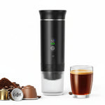 3-in-1 Portable Coffee Maker – Self-Heating Espresso Machine with USB-C, 20 Bar Pressure, LED Display – Compatible with Coffee Grounds & Capsules – Ideal for Travel, RV, Camping, and Outdoors